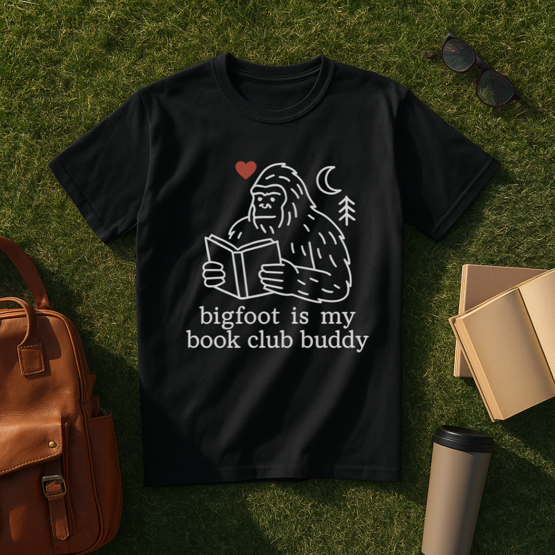 Bigfoot is My Book Club Buddy T-Shirt