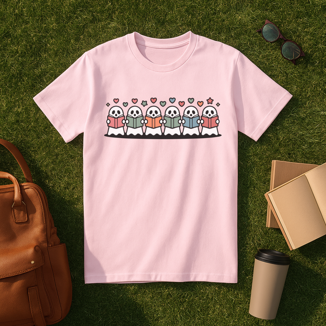 Colorful Bookish Ghosts T-Shirt