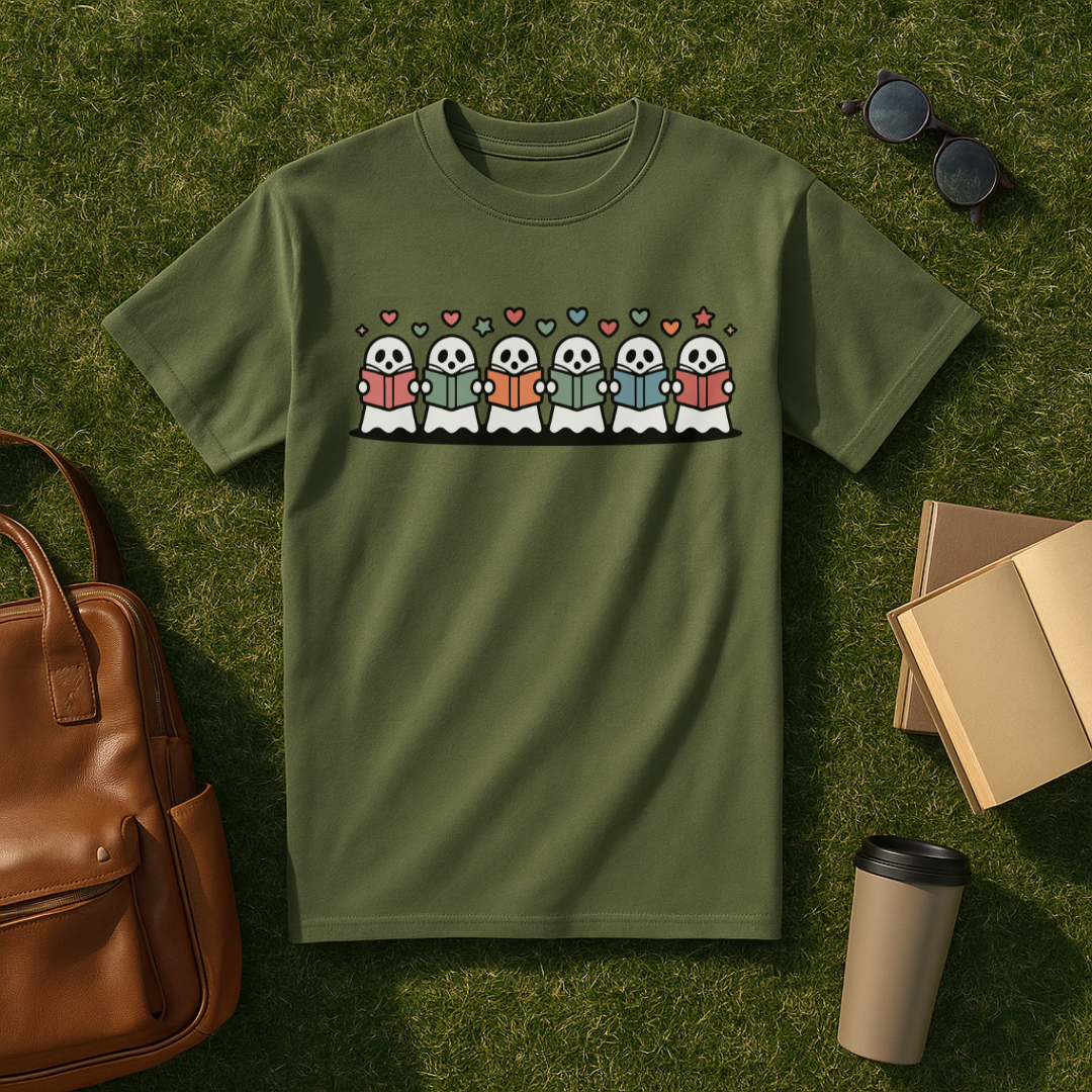 Colorful Bookish Ghosts T-Shirt