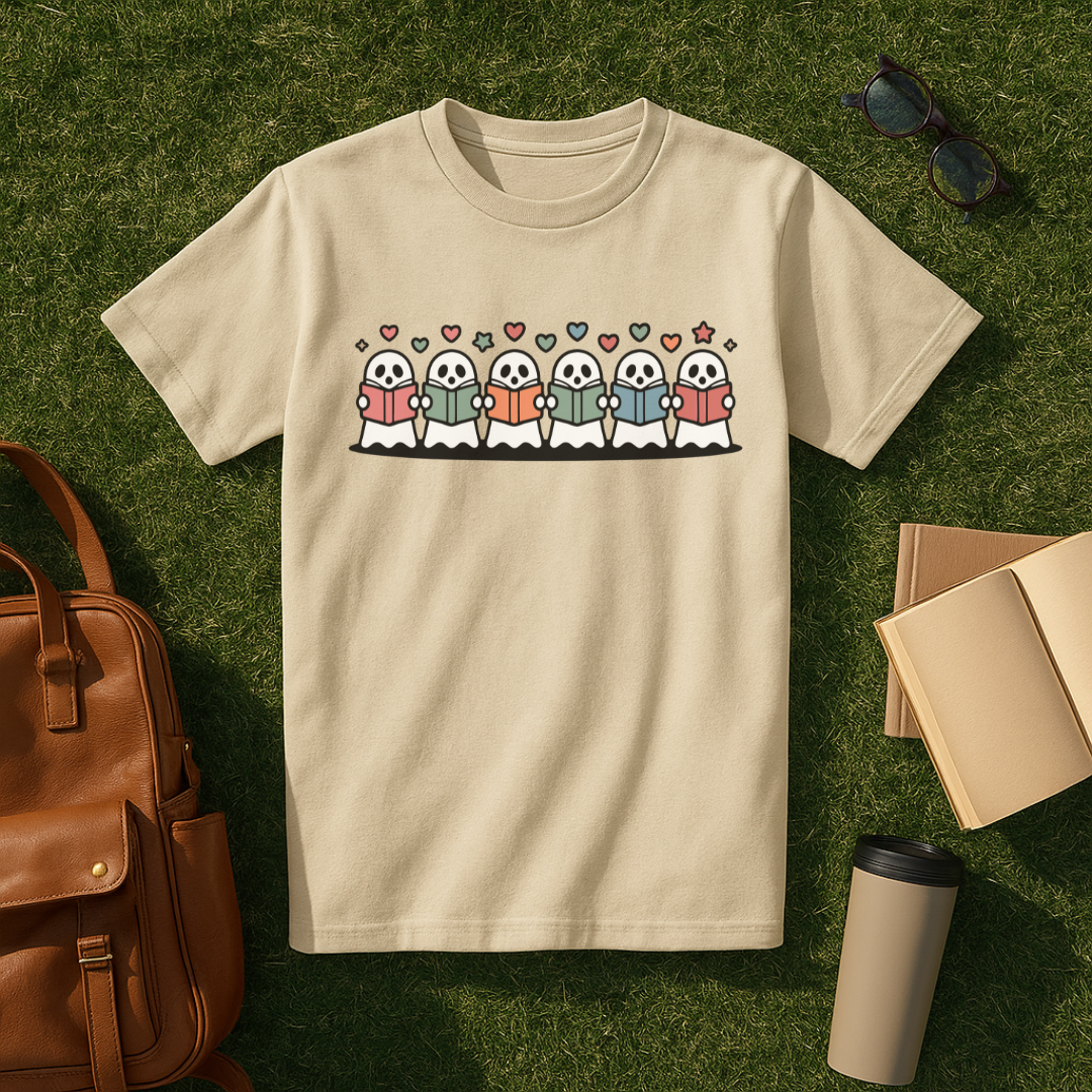Colorful Bookish Ghosts T-Shirt