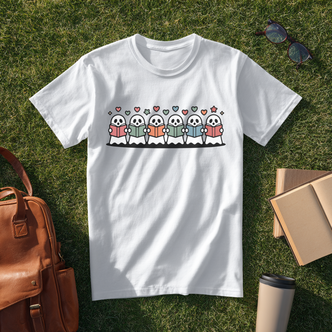 Colorful Bookish Ghosts T-Shirt