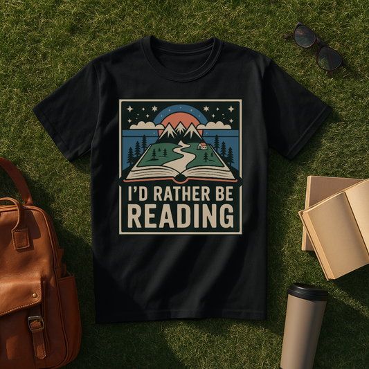 I'd Rather Be Reading Postcard T-Shirt