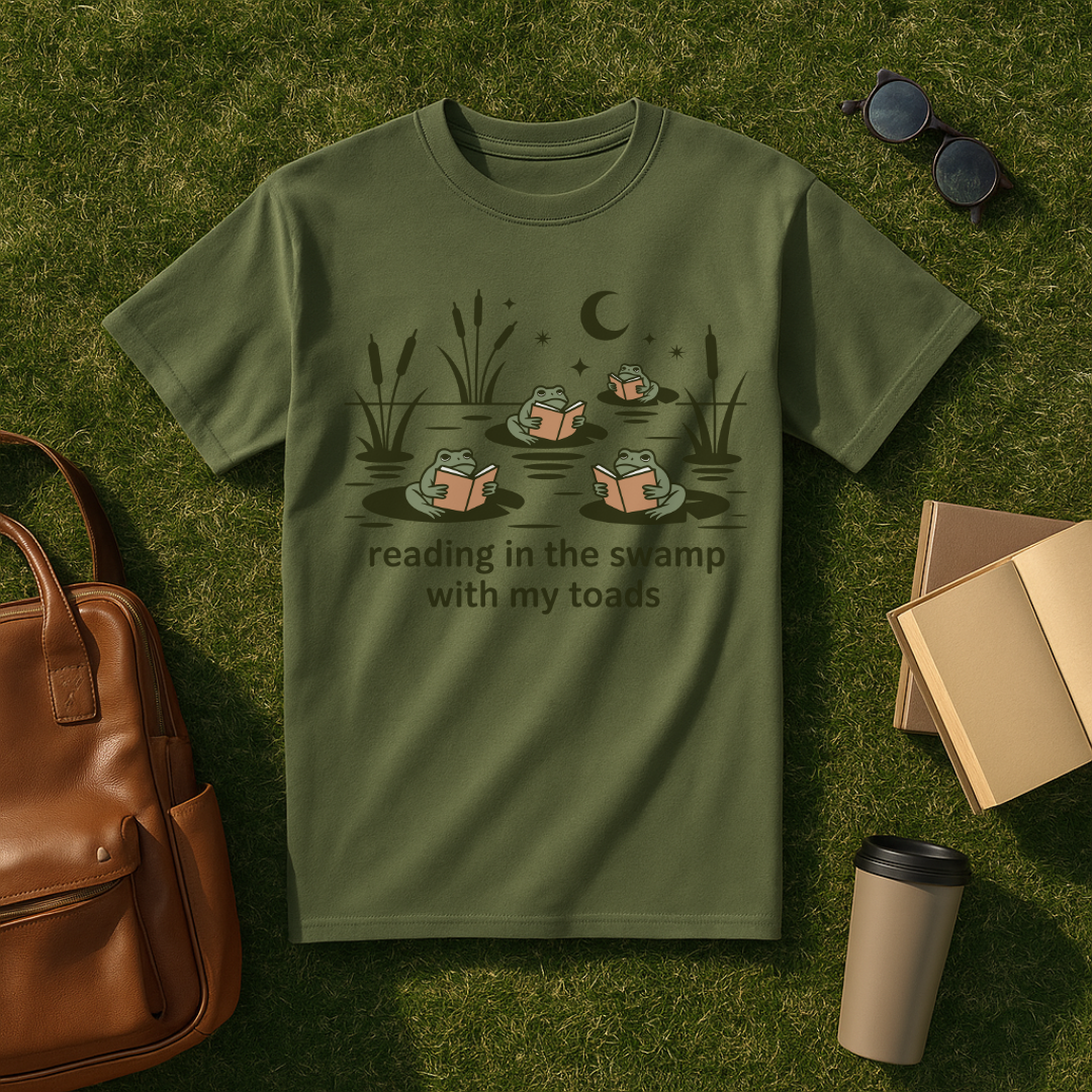 Reading in the Swamp with My Toads T-Shirt