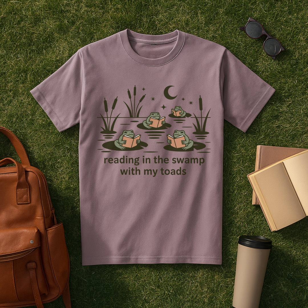 Reading in the Swamp with My Toads T-Shirt