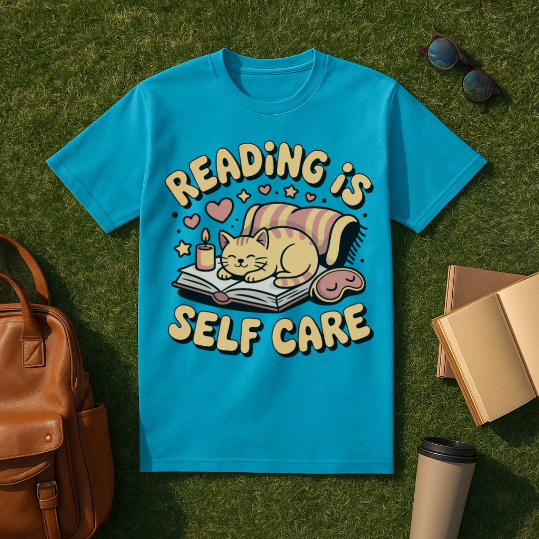 Reading is Self Care Cat T-Shirt