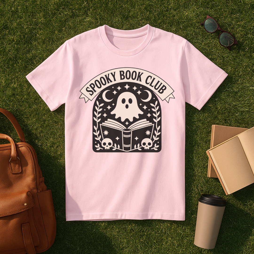 Spooky Book Ghost T-Shirt